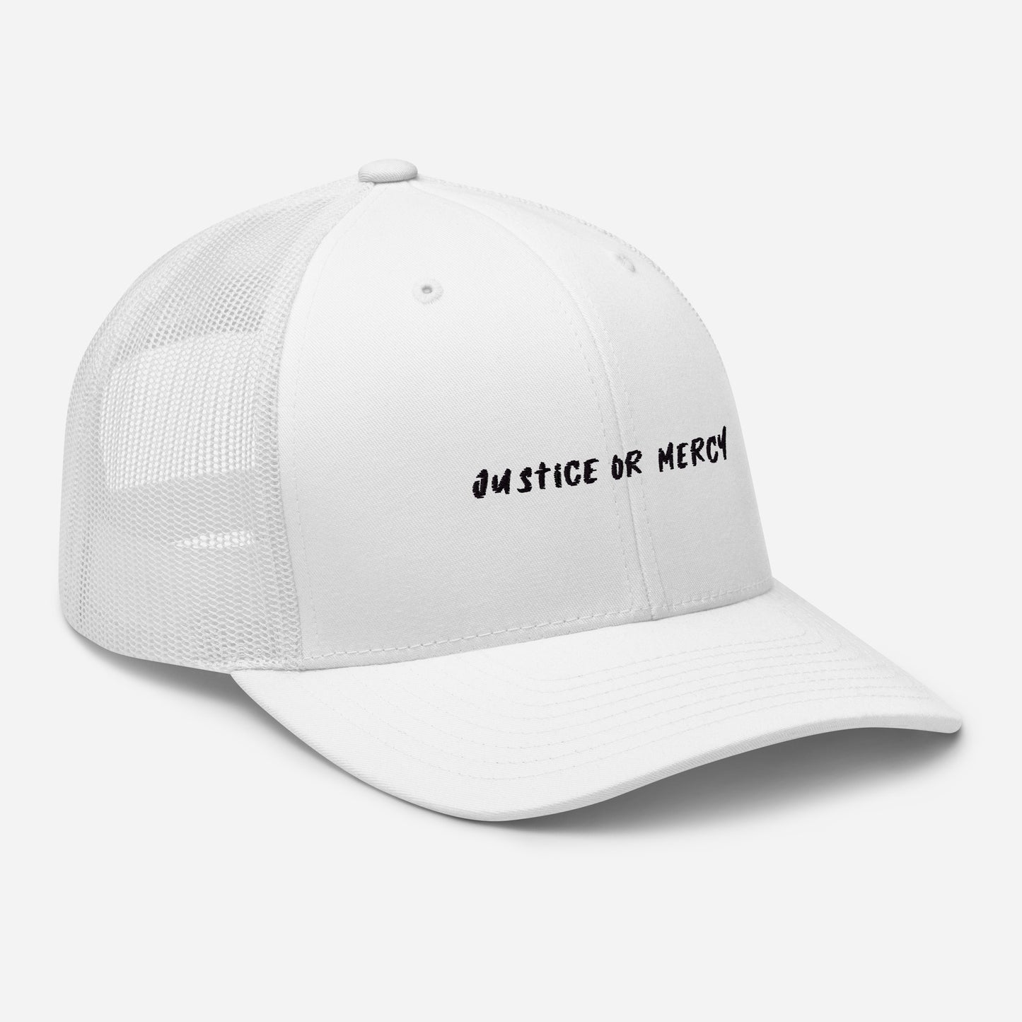 Justice Or Mercy Trucker Cap